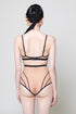 WARREN Dark Scoop Neck Mesh Bra Top